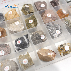 Muestras de rocas sedimentarias: 24 tipos de rocas, conjunto de muestras de rocas, estructura en capas, material didáctico de geografía y geología. - Product Image 4