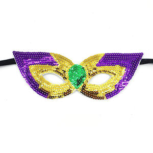 Maschera colorata in maschera di paillettes veneziana per sfilate di ballo da ballo accessori per abiti Mardi Gras maschera da donna Cosplay - Product Image 1