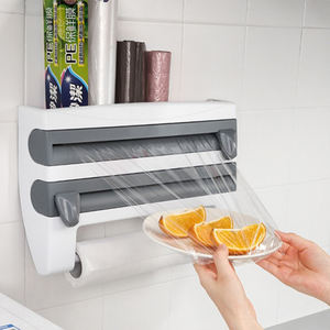 Outil de cuisine en plastique pour rouleau d'emballage, support de stockage de films, support de stockage pour la cuisine, distributeur amélioré de rouleaux de papier - Product Image 1