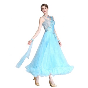High Quality Blue Waltz Dancing Dress - Professional & Stylish