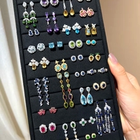 Pendientes estilo coreano para mujer, pendientes de moissanita para hombre, Plata Ley 925, pendientes de concha, cadenas y arete para regalar