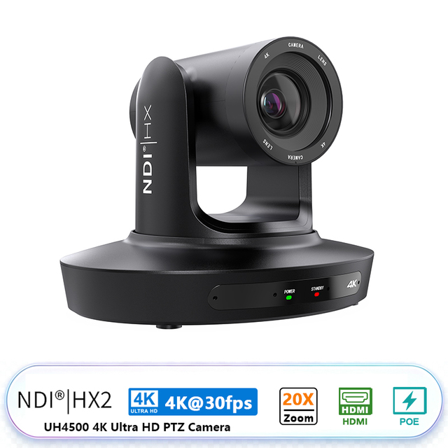 Manufacturer Wholesale 4K 30fps PTZ Camera 20x Optical Zoom AI Tracking NDI HX2 for Broadcast Studio Video Conference System