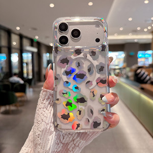Coque magnétique effet irisé IMD motif léopard pour <span class=keywords><strong>iPhone</strong></span> 16 17 18 Pro Max, avec <span class=keywords><strong>dos</strong></span> laser à changement de couleur - Product Image 3