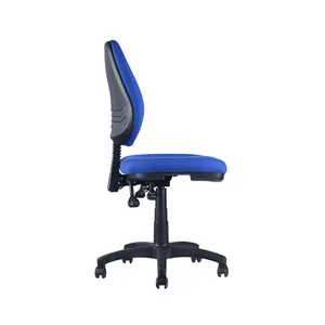 Низкая цена, офисное кресло средней спинки, круглое сиденье, компьютерное БЕЗРУКАВНОЕ рабочее кресло для персонала