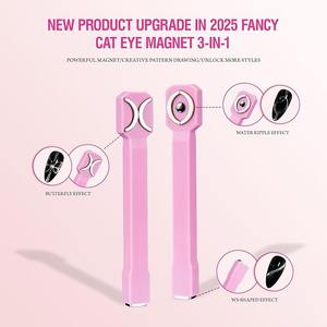 Kit de 2 imanes para ojos de gato, imanes <span class=keywords><strong>6</strong></span> en 1 y <span class=keywords><strong>3</strong></span> en 1 para esmalte de uñas en gel, herramientas magnéticas fuertes para diseño de uñas - Product Image 3