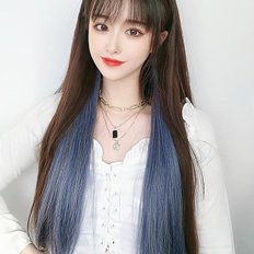 5P Tight Two-Tone Wet Gradient Color Bridge Hairpiece Accesorios para peinados - Product Image 1