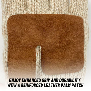 Private Label Winter Knitted <strong>Fingerless</strong> <strong>Gloves</strong> Thermal Insulation Warm Convertible <strong>Mittens</strong> Flap <strong>Cover</strong> <strong>Gloves</strong> <strong>with</strong> leather - Product Image 4