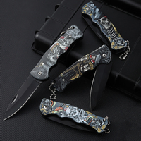 Fabrik-Großhandel OEM Maßgefertigtes 6-Zoll Stahlklingenmesser mit 3D-Gedrucktem Kunststoffgriff EDC Mini Taktisches Jagd-Klappmesser
