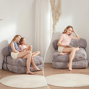 Sofá Modular de Esponja, Forma Cuadrada, Tela de Pana, Sin Marco, Minimalista, Muebles para Sala de Estar, para Adultos, Niños, Mascotas y Bebés - Product Image 1