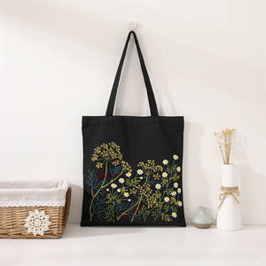 Kit <span class=keywords><strong>de</strong></span> broderie <span class=keywords><strong>de</strong></span> sac fourre-tout en <span class=keywords><strong>toile</strong></span> pour débutants Kits <span class=keywords><strong>de</strong></span> point <span class=keywords><strong>de</strong></span> croix pour adultes motif <span class=keywords><strong>de</strong></span> fleurs cerceau couture tissage jouets - Product Image 4