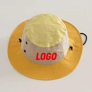 Chapeau de pêche d'été imperméable de haute qualité personnalisé OEM Chapeaux Boonie à large bord avec logo brodé - Product Image 1