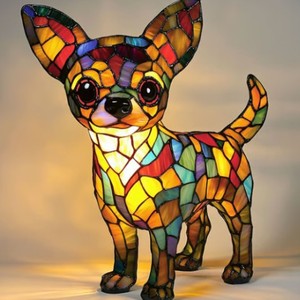 Nueva Colección de Figuras de Perros de Resina <span class=keywords><strong>con</strong></span> Iluminación LED Integrada, Lámpara Nocturna Artística de Animales para Decoración del Hogar y Escritorio - Product Image 3
