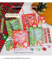 Material Escolar al por Mayor, Juego de Papelería Navideña Sanrio, Caja de Lápices para Niños, Materiales de Papel y Madera, Caja de Regalo de Material Escolar