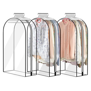 Funda protectora transparente para ropa con cremallera para colgar en el armario - Product Image 1