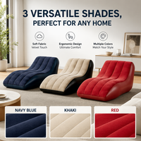Canapé gonflable ergonomique en PVC en forme de S, fauteuil pouf moderne et minimaliste, double usage intérieur/extérieur, épaissi, en stock, expédition rapide