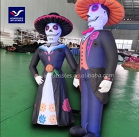 Modèle de ballon géant gonflable Halloween avec lampe LED et souffleur d'air Décoration gonflable Halloween