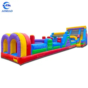 24m outdoor kids inflatable obstacle course equipment for sale
