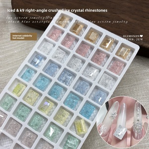 Paso Sico K9 คริสตัลไอซ์ฟลาวเวอร์ ไดมอนด์ อุปกรณ์ตกแต่งเล็บ สีฟ้าอ่อน สี<span class=keywords><strong>เขียว</strong></span>ผลไม้ สีม่วง หลากสี โปร่งใส ขวา - Product Image 4
