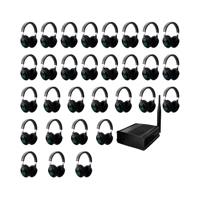 Émetteur d'écouteurs stéréo supra-auriculaires en gros, distance de contrôle de 500 m, fête disco silencieuse, principe de vocalisation dynamique, DJ ROHS