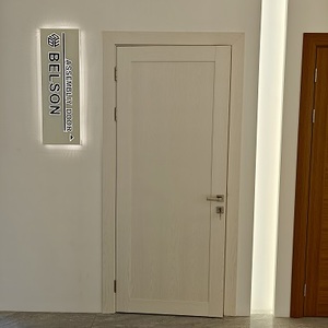<span class=keywords><strong>Porte</strong></span> en WPC assemblée avec film PVC imperméable et architrave sur mesure pour projets intérieurs d'hôtels, hôpitaux et écoles - Product Image 2