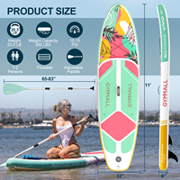 Nouveauté : Planche de paddle gonflable portable pour tous les âges, sport nautique, stand up paddle board, surf avec 7 accessoires