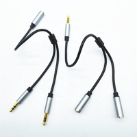 Libaba-Divisor de auriculares 2 en 1, adaptador de cable de audio de 3,5mm a 2 clavijas macho, 3,5mm