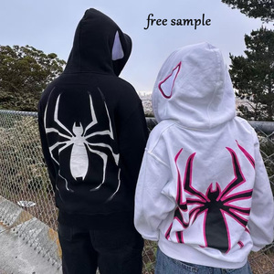 Felpa con Cappuccio <span class=keywords><strong>Spider</strong></span> 1.1 Stile Y2K, Unisex con Zip e Ricami, Set Coordinato per Coppie, Foderata in Pile e Oversize - Product Image 1