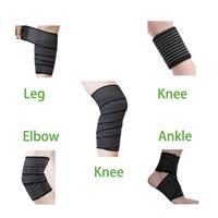 Bandage élastique de Compression, Support de genou, sangle de sport, bandes de protection de genou, cheville, jambe, coude, poignet, attelle de mollet, enveloppe de genou de sécurité