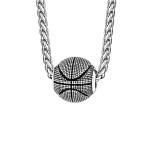 Collar de Baloncesto con Colgante en Forma de Balón, Cadena de Bambú, Acero Inoxidable, Regalo Deportivo <span class=keywords><strong>para</strong></span> Mujer, Venta al Por Mayor - Product Image 1