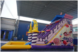 Tobogán Acuático Inflable Candy Land con Piscina, Juguetes Lilytoys, Tobogán Impermeable y Resistente al Fuego de PVC de 0.55-0.6 - Product Image 3