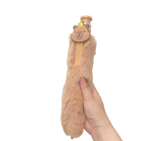 Papeterie mignonne en gros populaire et la plus vendue avec un stylo à bille en peluche Capybara à fourrure