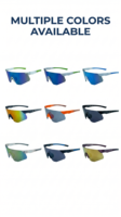 Lunettes de soleil de sport et de cyclisme personnalisées avec logo, monture TR90 sans cadre, légères, polarisées, avec verres anti-UV, protection UV400