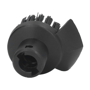 Brosse ronde pour <span class=keywords><strong>nettoyeur</strong></span> <span class=keywords><strong>vapeur</strong></span>, poils durs noirs, brosse de nettoyage de remplacement avec grattoir pour <span class=keywords><strong>Karcher</strong></span> <span class=keywords><strong>SC1</strong></span> SC2 SC3 - Product Image 3