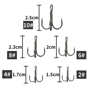 Ushazer 50 pz/set amo da pesca in acciaio ad alto tenore di carbonio amo spinato <span class=keywords><strong>2</strong></span> #4 #6 #8 #10 # ami alti per esche da pesca pesce gatto esca - Product Image 2