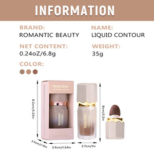 Langanhaltender Flüssiger Konturenstift Matter Gesichts-Highlighter & Natürlicher Rouge für Nase & Konturierung 3D Gesichtskonturierung - Product Image 4