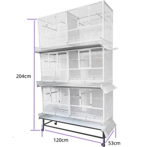 120*53*204cm Double cage à oiseaux grandes maisons pour animaux de compagnie meubles passaro Gaiola Carrinho Carrinho meilleur perroquet <span class=keywords><strong>Cages</strong></span> magpie Cage - Product Image 2