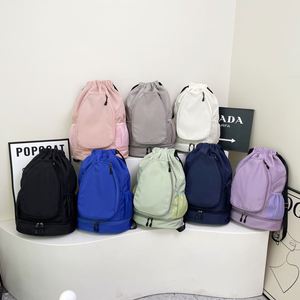 Large Capacity Versatile Sports Backpack for Badminton Tennis Thick Polyester Draw <b>String</b> <b>Bag</b> with Shoes Compartment - Product Image 2