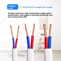 Nationaler Standard Reinkupferkern PVC BVVB Unterirdisches Ummanteltes Kabel 0,75/1/1,5/2,5/4/6 Quadrat Doppelt Parallel Verseiltes Flachkabel