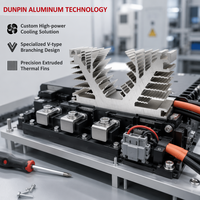 Profil d'extrusion en aluminium sur mesure, dissipateur thermique haute performance avec découpe CNC et anodisation