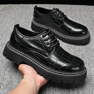 Chaussures 1101, Chaussures décontractées rétro pour hommes, Chaussures à lacets avec semelles compensées, Chaussures rehaussantes - Product Image 6