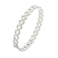 Bracelet à fermoir cœur ajouré en acier inoxydable électroplaqué, inaltérable, haut de gamme, style jeune fille, Dongguan