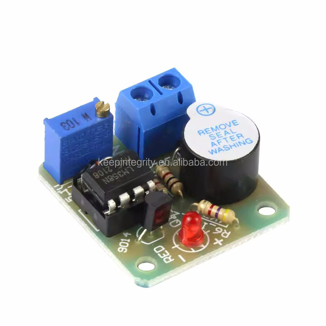 9V 12V battery warning circuit board low voltage/undervoltage protection buzzer sound and light alarm module