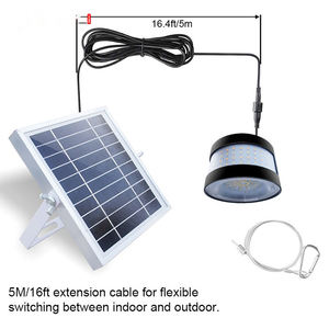 1 pièce Lustre solaire portable IP65, éclairage LED à 360 degrés, étanche, pour intérieur et extérieur, abri pour fleurs, camping, pavillon - Product Image 5