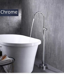 Robinet de baignoire autoportant Wayon noir mat, mitigeur à poignée unique pour hôtel de luxe et <span class=keywords><strong>spa</strong></span> - Product Image 3