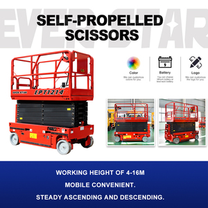 CE Certified Electric Scissor Lift 4-16m 230-650kg Hydraulic Aerial Work Platform for <b>Construction</b> Warehouse Maintenance - Product Image 5