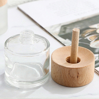 Diffuseur de parfum en verre artistique moderne populaire de 50 ml, écologique, avec bouchon à vis, ensemble cadeau avec bâtonnets en rotin
