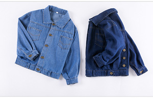 Fabricants de vêtements pour enfants en Chine, vêtements d'extérieur pour bébés automne et hiver, manteau en jean pour filles - Product Image 4