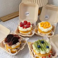 Boîte à lunch carrée en carton écologique jetable de qualité alimentaire pour hamburgers, bento, sushis, gâteaux, collations, pique-niques et plats à emporter