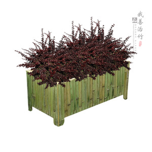 Bamboo Flower Boxes Square Outdoor Garden Planters Wall Mounted Desktop Floor Standing Hanging Basin Eco Friendly Flower Pots - Product Image 5