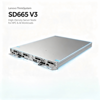 Server Kepadatan Tinggi Generasi ke-4 AMD EPYC 96 Core/400W 24x 128GB TruDDR5 ThinkSystem SD665 V3 Server Superkomputasi